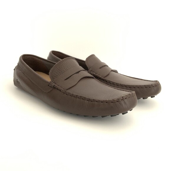 Lacoste Concours Leather Driving Loafers Brown Men 10.5 main image 4